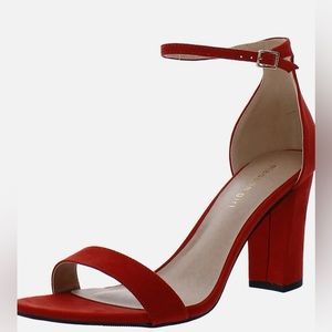 MADDEN GIRL Beella Red Heel Sandals sz 7 EUC